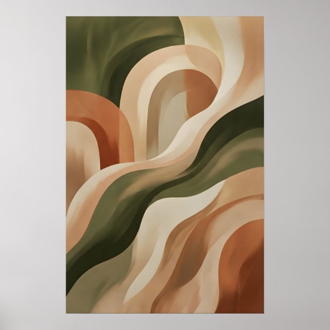 Affiche de galerie d'art mural abstrait en terre c (Devant)