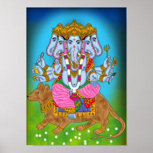 Affiche de Ganesha pour décoration murale