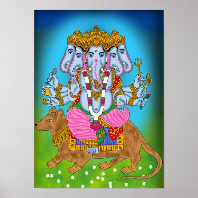 Affiche de Ganesha pour décoration murale (Devant)