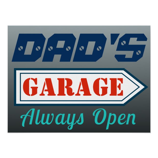 Affiche de garage brillante (Devant)