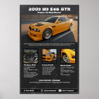 Affiche de garage entièrement personnalisée pour l