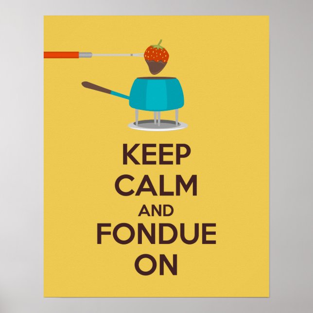 Affiche de garde calme et fondue (Devant)