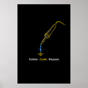 Affiche de génie logiciel incorporé Solder Code Re