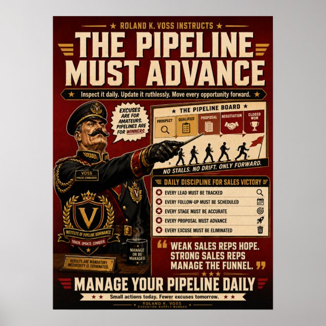 Affiche de gestion du pipeline des ventes | Roland (Devant)