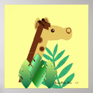 Affiche de girafe