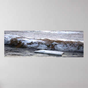 Affiche de glace flottant sur l'eau