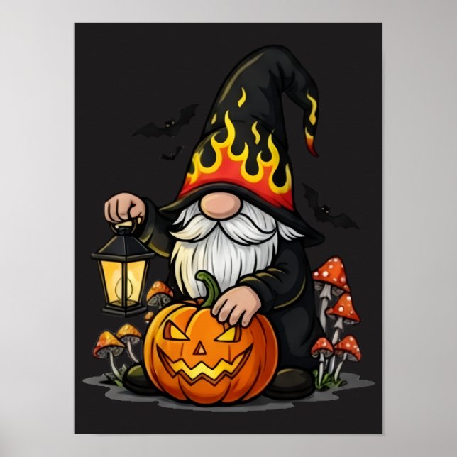 Affiche de gnome d'Halloween (Devant)