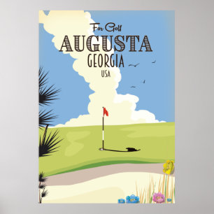 Affiche de golf d'Augusta Géorgie
