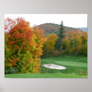 Affiche de golf de chute