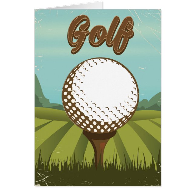 Affiche de golf de style vintage (Devant)