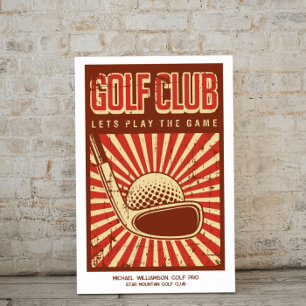 Affiche de golf rétro personnalisée