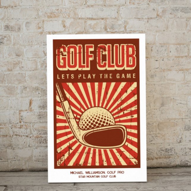 Affiche de golf rétro personnalisée (Créateur téléchargé)