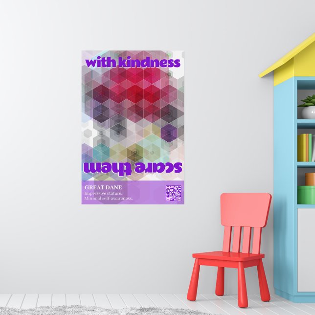 Affiche de Grand Danois Faites-leur peur avec gent (Pépinière 1)