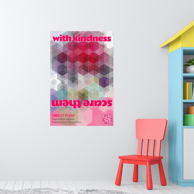 Affiche de Grand Danois Faites-leur peur avec gent (Pépinière 1)