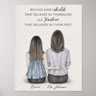 Affiche de graphite inspirante pour enseignant et