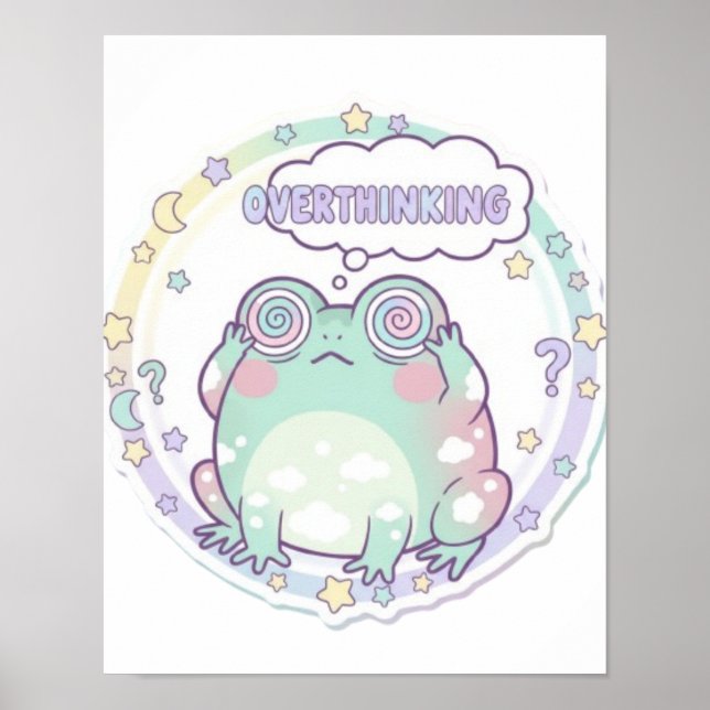 Affiche de grenouille à réflexion excessive Couleu (Devant)