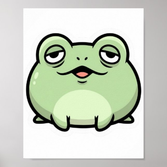 Affiche de grenouille neutre Minimaliste Grenouill (Devant)
