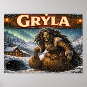 Affiche de Gryla le lutin de Noël islandais