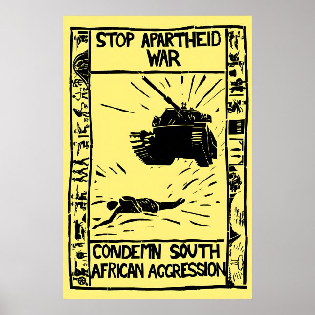 Affiche de guerre de l'apartheid en Afrique du Sud (Devant)