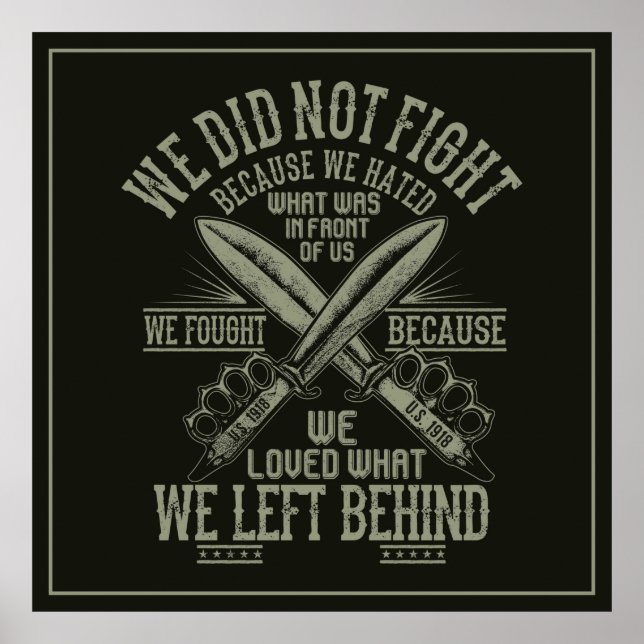 Affiche de guerre des anciens combattants (Devant)