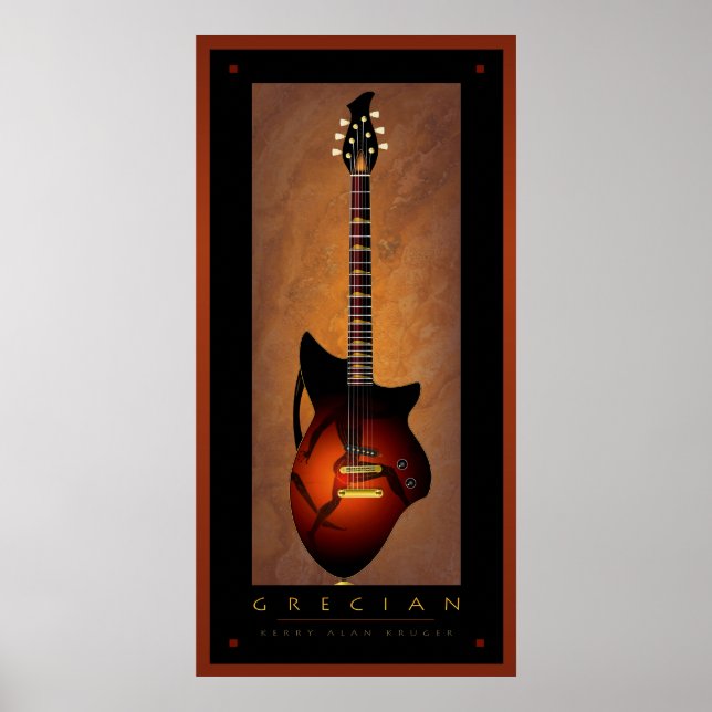 Affiche de guitare artistique grecque KAKruger (Devant)