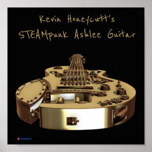 Affiche de guitare de STEAMpunk Ashlee de Kevin