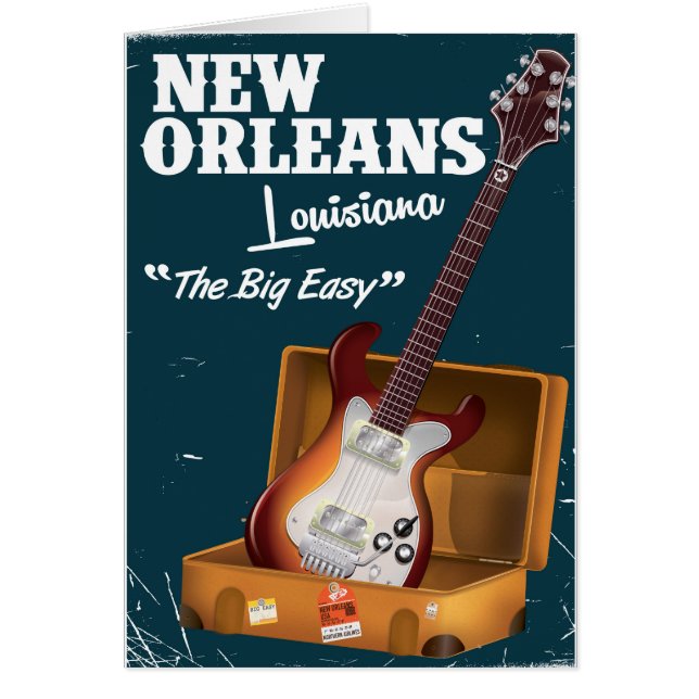 affiche de guitare électrique de La Nouvelle-Orléa (Devant)