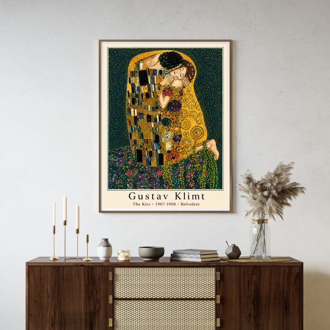Affiche de Gustav Klimt Le Baiser | Art Nouveau (Créateur téléchargé)