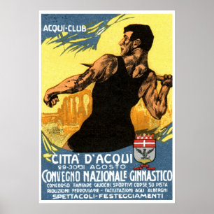 Affiche de gymnastique de 1920 Italiens