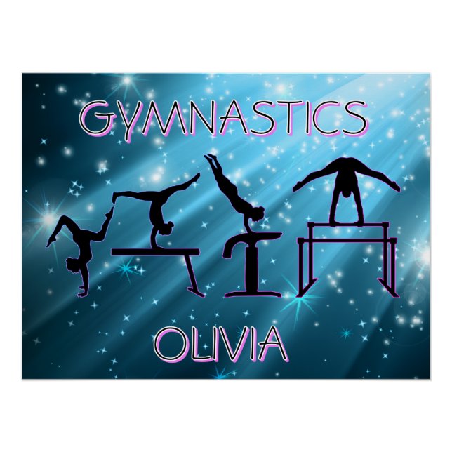 Affiche de gymnastique Pose de gymnastique Blue St (Devant)