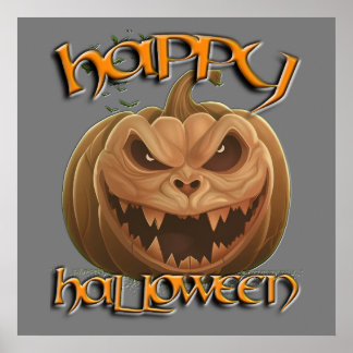 Affiche de Halloween Citrouille Épeurante Jack O L
