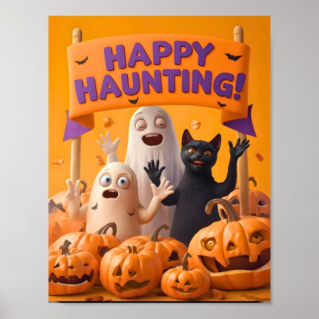 Affiche de Halloween pour enfants – Joyeuse Chasse (Devant)