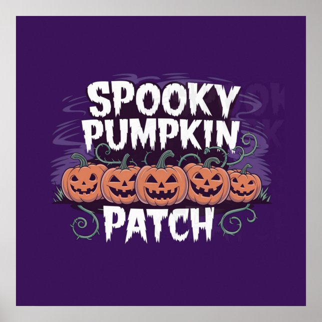 Affiche de Halloween pour la plantation de citroui (Devant)