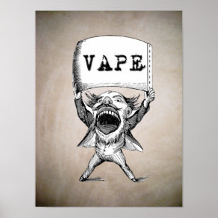 Affiche de haute qualité vintage de Vape