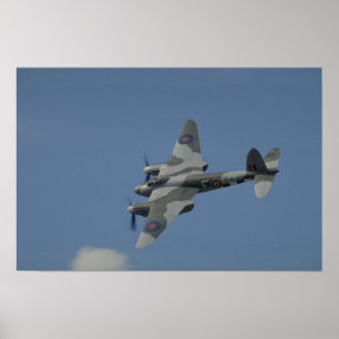 Affiche De Havilland Mosquito bancaire T3, preuve d'invasi
