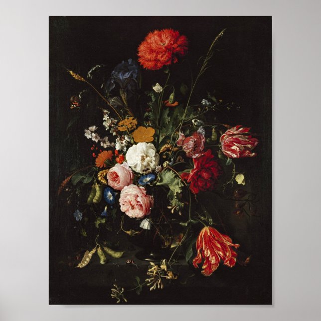 Affiche de Heem peinture de vase de fleurs (Devant)