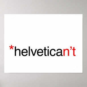 affiche de helvetican't