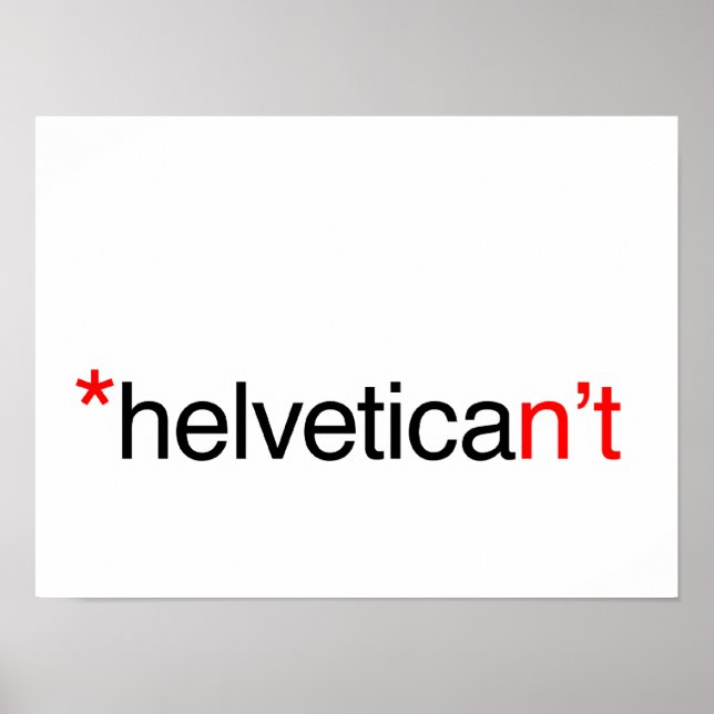 affiche de helvetican't (Devant)
