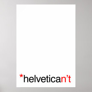 affiche de helvetican't