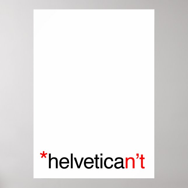 affiche de helvetican't (Devant)