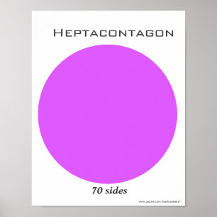 Affiche de Heptacontagon de polygone