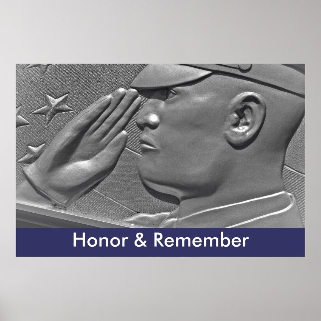 Affiche de héros militaire Honor & Remember (Devant)