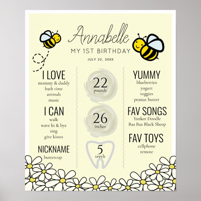 Affiche de Honey Bee1st Birthday (Devant)