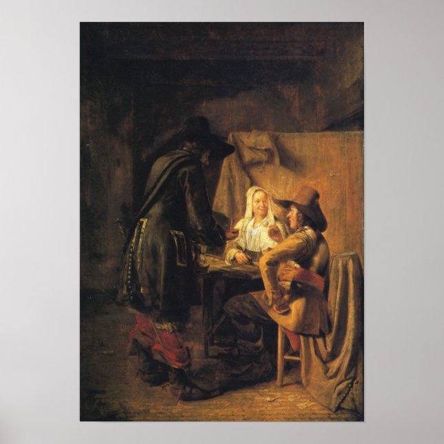 Affiche De Hooch - Tric Trac Player (Devant)