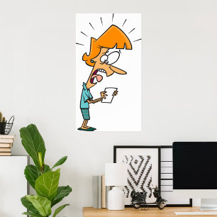 Affiche de hurlement de la femme Freaking Out