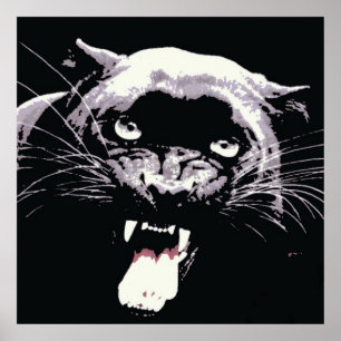 Affiche de jaguar panthère noir