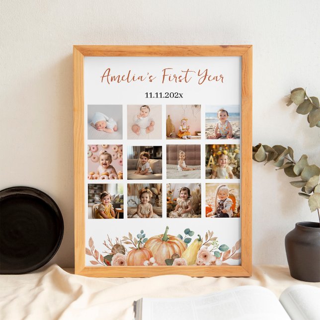 Affiche de jalons photo de la première année de Li (Créateur téléchargé)