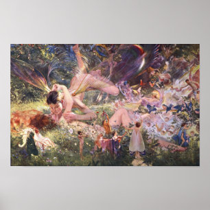 Affiche de jardin de fées vintage – Bois enchanté
