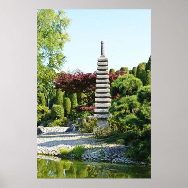 Affiche de jardin japonais (Devant)