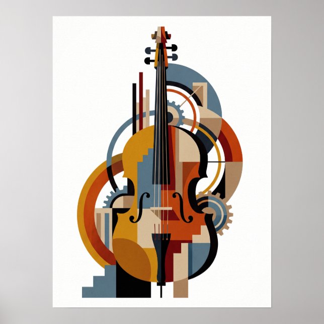 Affiche de Jazz Art Déco Élégante (Devant)